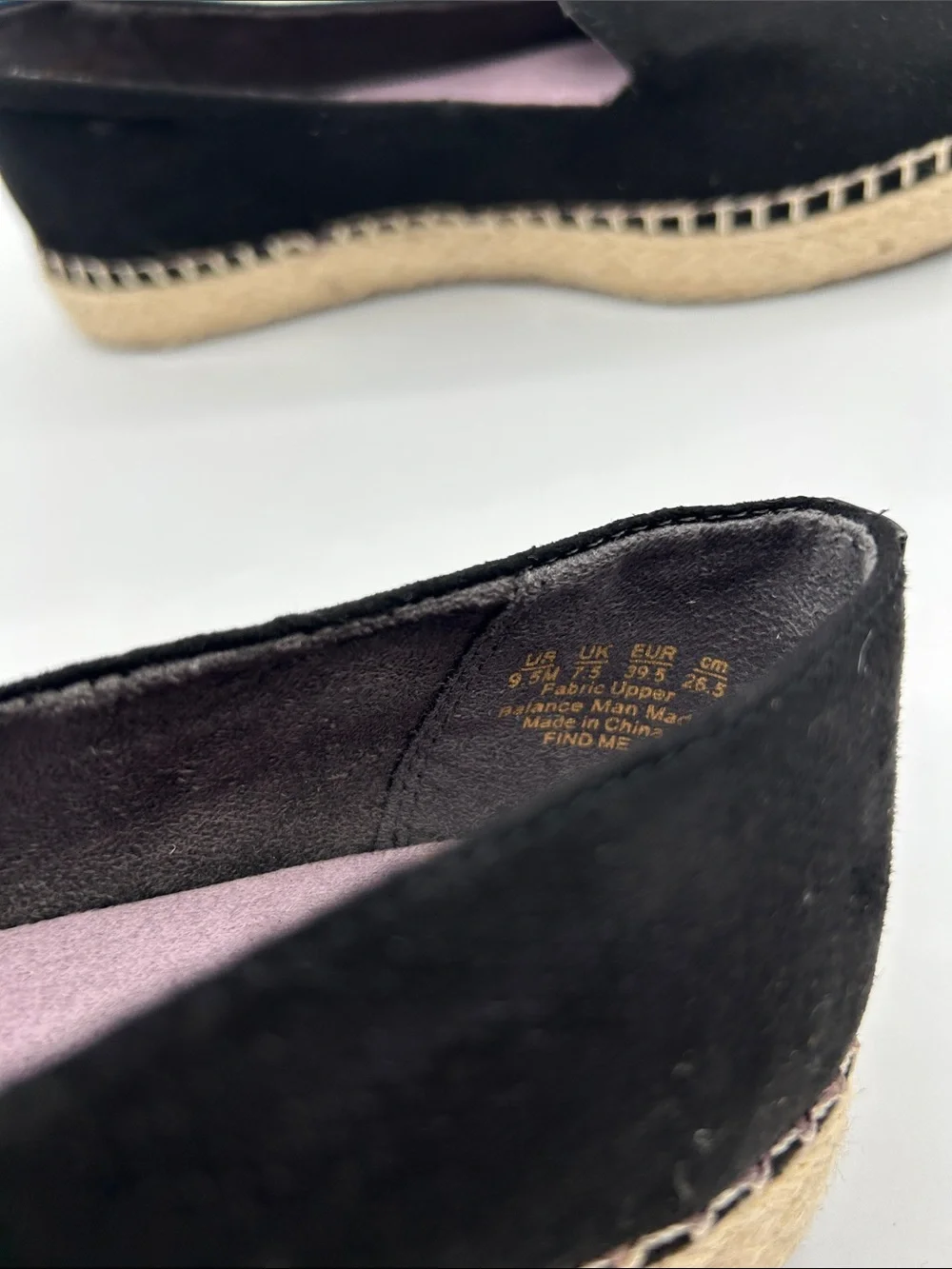Dr. Scholl's Black Canvas Espadrille Slip-On Platform Shoes